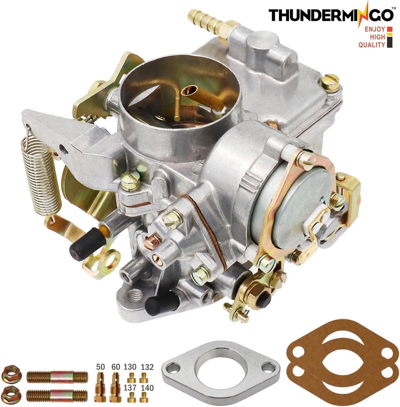 THUNDERMINGO 39 Pict-3 Carburetor For VW Beetles Super Beetles 1971-1979 Dual Port 1600cc Air Cooled Type 12V Engine Electric Choke Volkswagen Bug Bus Thing Karmann Ghia Sedan Kombi, SOLEX 39MM 113129031K - Image 5